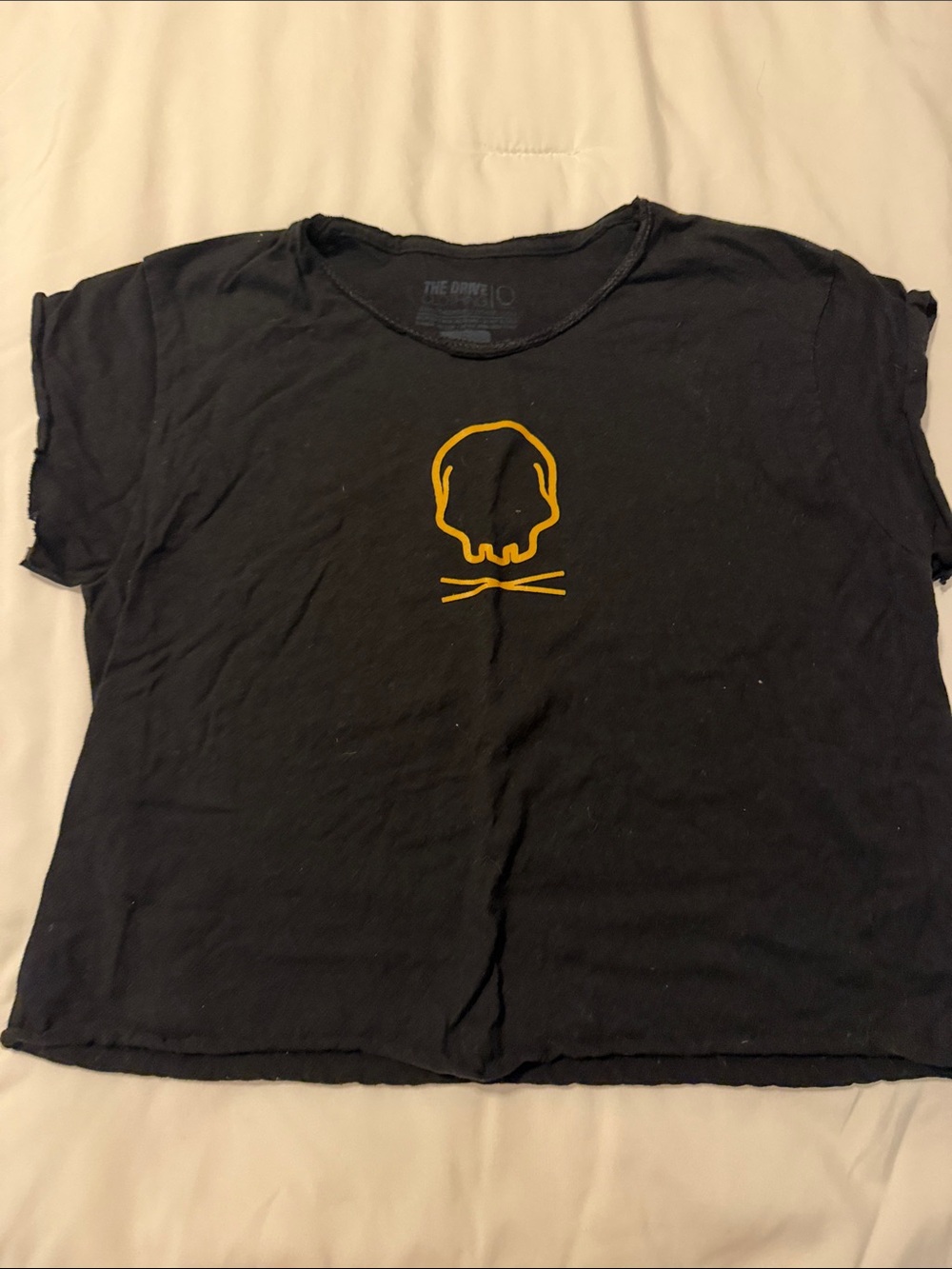 Black Tee with Skull Graphic